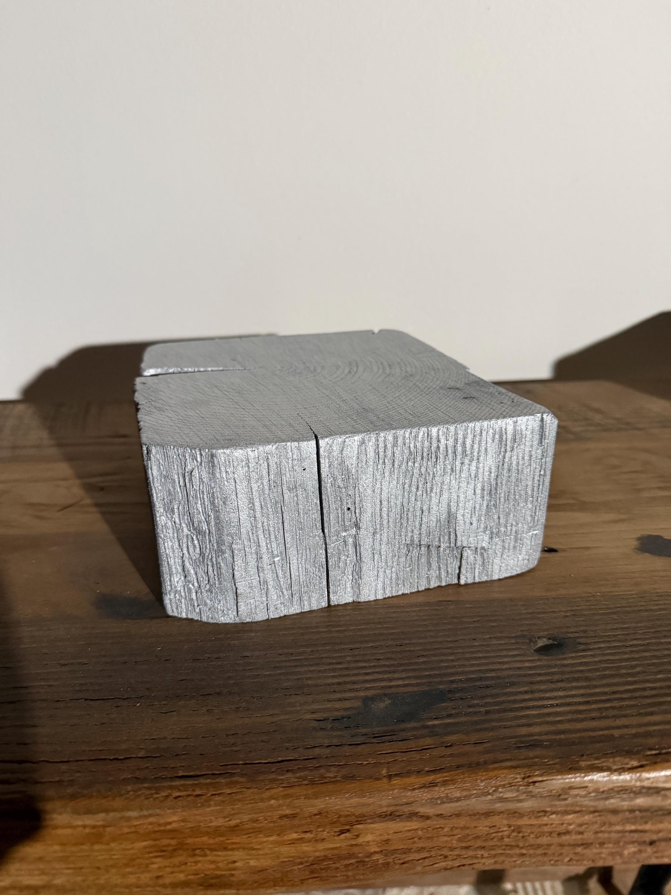 Small Gold Riser Blocks Antique Barn Beam Riser Blocks: Gold or Silver or Natural Wood Stands ...