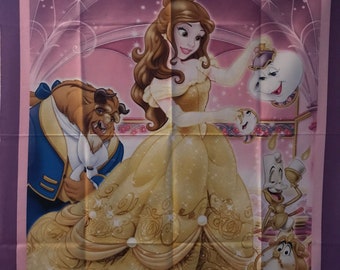 Customizable Beauty and the Beast Panel Blanket