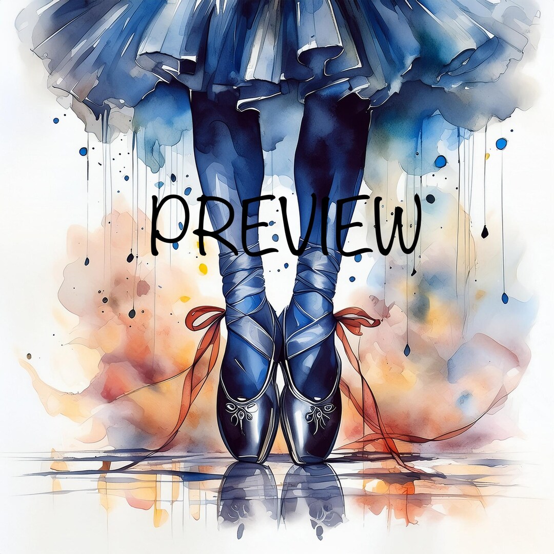 Ballet Slippers PRINTABLE DOWNLOADABLE DIGITAL Print - Etsy