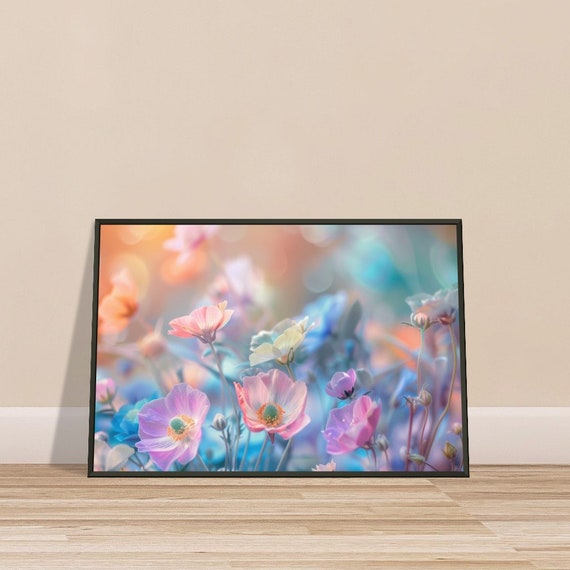 花の絵画 金属製フレーム付き 花の絵 金属フレーム Amazon.co.jp: XinZhiRun 5x7インチ カラフルな花