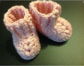 Patrón de crochet Botitas de bebé de crochet Zapatos de bebé de crochet Zapatos de muñeca de crochet Patrón de botitas de bebé de crochet V Puff