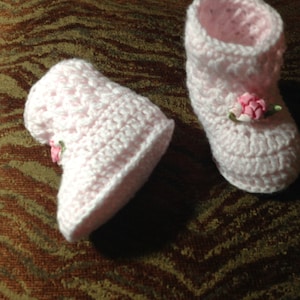 Häkelanleitung Babystiefel häkeln Babyschuhe häkeln Muster 3er Set Babystiefel häkeln Rosa Babystiefel häkeln