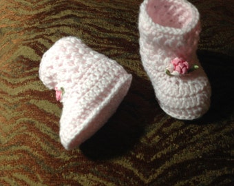 Crochet Pattern Crochet Baby Booties Crochet Baby Shoes Pattern Cluster Baby Booties Crochet Pink Baby Booties Crochet Baby Boots Pattern