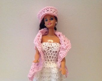 Crochet Pattern Circular Vest and Tam Hat for 11-1/2" Doll Barbie Inspired