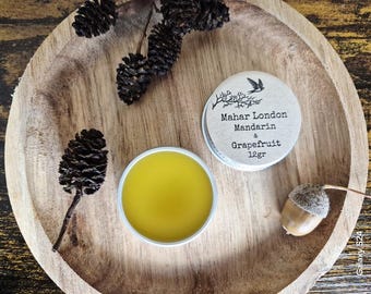 Baume à lèvres naturel, végétalien, huiles essentielles, 12 gr