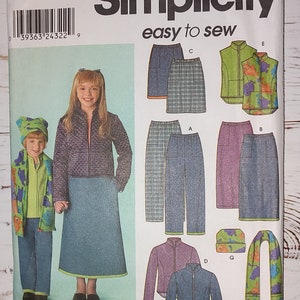 Simplicity easy to sew pattern 9419 size K5 7, 8, 10, 12, 14,