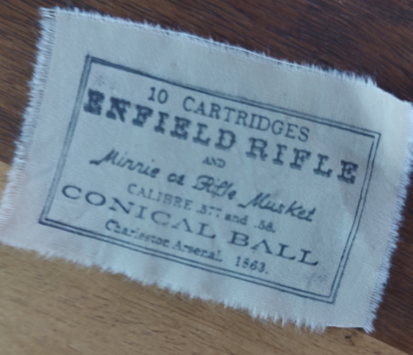 6 RARE Civil War Enfield Rifle Labels - Charleston Arsenal 1863 Hand ...