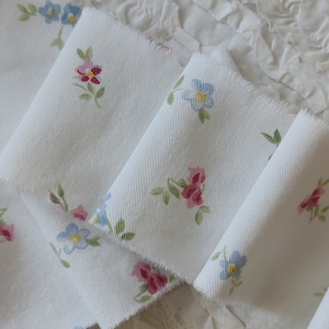 RARE Lovely Rachel Ashwell Shabby Chic Rose  Fabric - Hand torn fabric