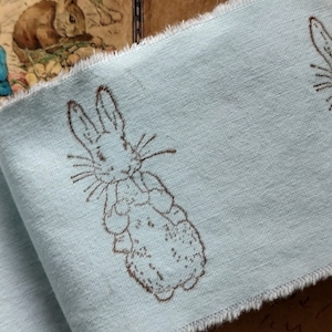 Original Peter Rabbit Easter Hand Stamped Trim Includes Peter Rabbit Gift Card