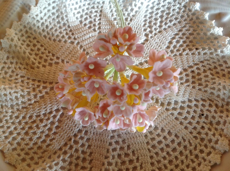 Vintage Style Millinery Flowers Forget Me Nots Pink