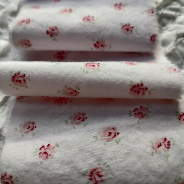 Lovely Rachel Ashwell Mon Ami Shabby Chic Rose  Fabric - Perfect For Your Fabric Journaling 36 Inches Hand torn fabric