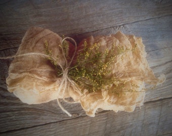 Primitive Cheese Cloth - Distressed & Baked - Sprigs of Sweet Annie - Christmas Bowl Filler - Thanksgiving Centerpiece -  Wedding Decor