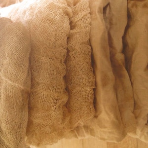 Primitive Cheese Cloth - Soaked & Bake - Wedding Decor - DIY Supplies- Primitive Crafts Hang on a peg - Wooden bowl filler - Kitchen cloth