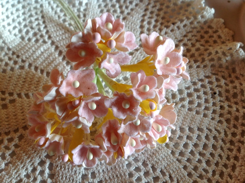 Vintage Style Millinery Flowers Forget Me Nots Pink