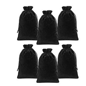 7 Velvet drawstring bags size 4x6 purple