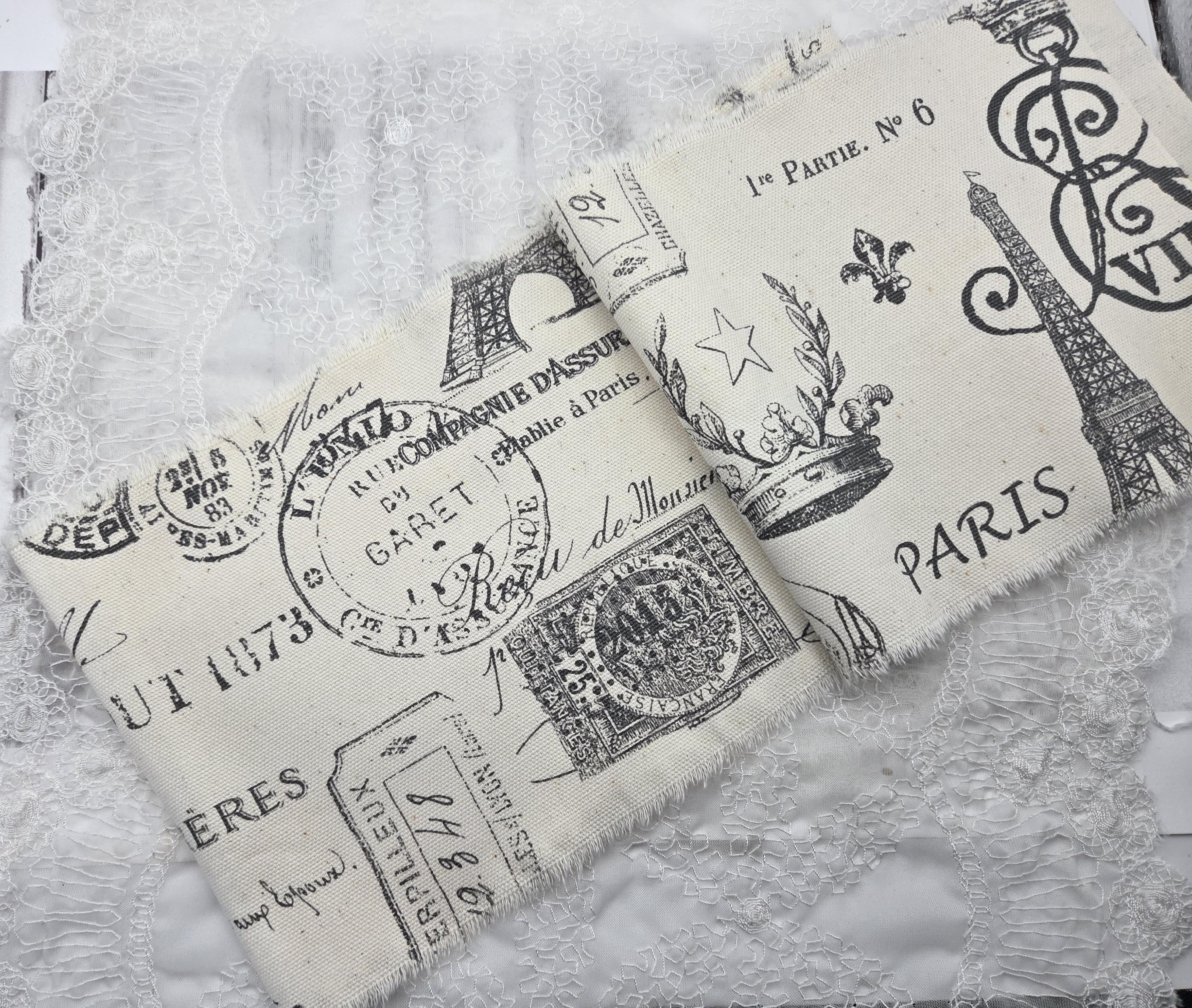 洋書　FRENCH TEXTILES French Inspired Perfect for Your Fabric Journaling 27 Inches