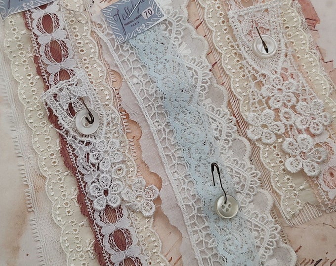 You get all - remnants and Vintage lace hand dye big pieces ready to ship package HH SALE