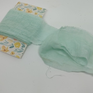 2 Yards Vintage Cotton Gauze - WW2 -  Aqua Marine  - 2" wide x 2 yards long