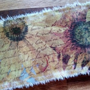 Sunflower trim perfect for your fabric journaling 3 inches wide - 36 inches long