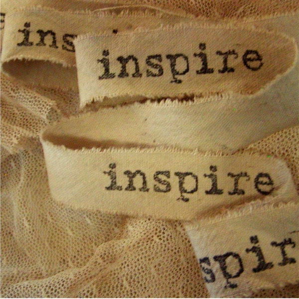 Inspire - Hand stamped ribbon trim