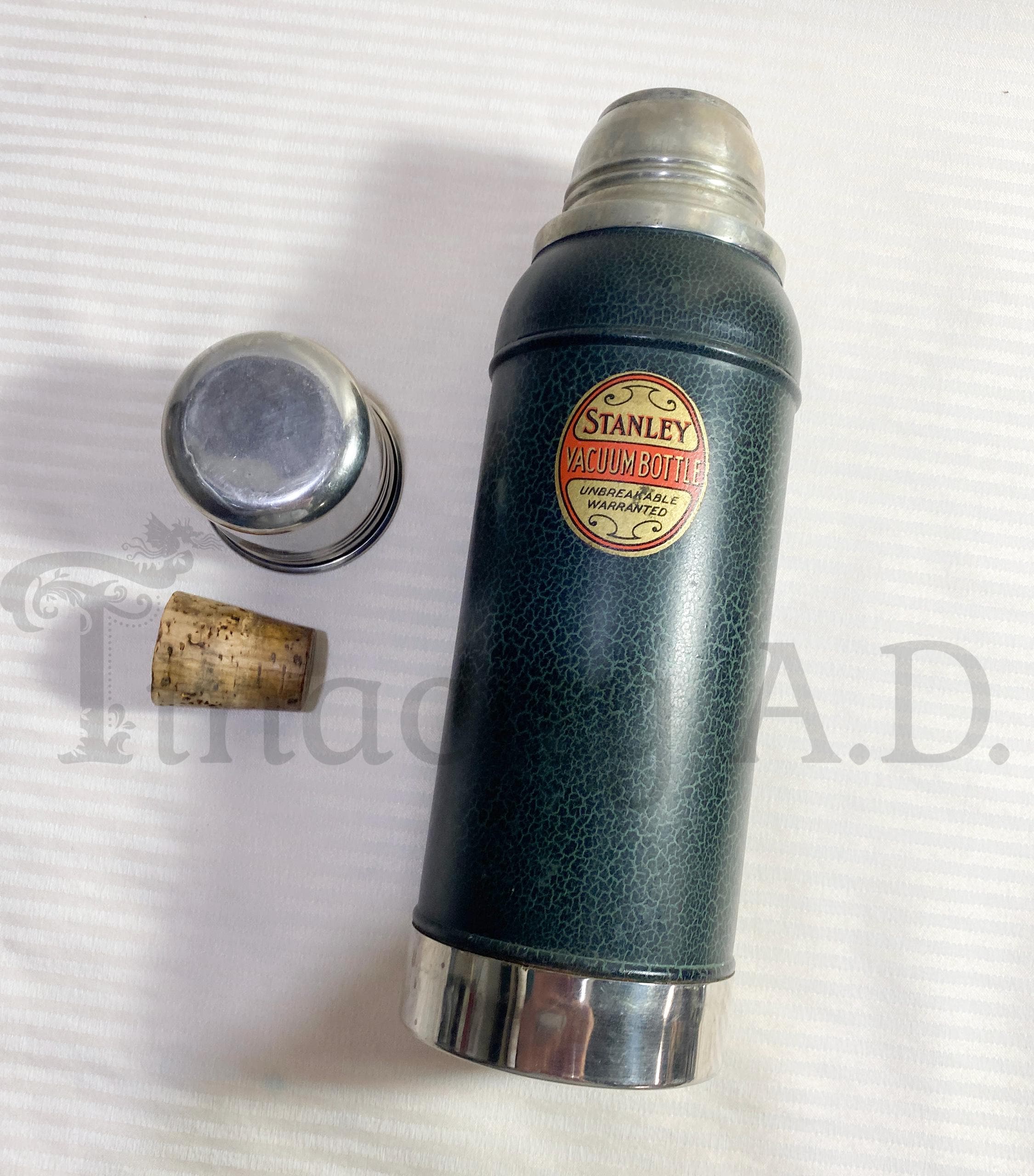 Vintage Stanley Thermos: Unbreakable Vacuum Bottle, Original Cork