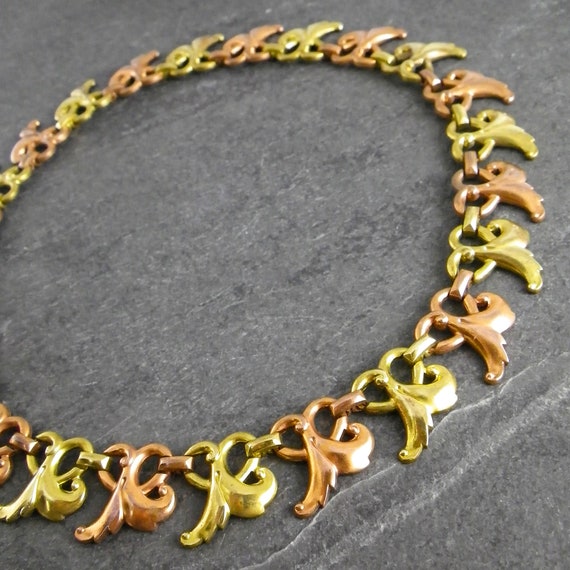Awesome 1950's Vintage Neckpiece, Pink and Yellow… - image 2