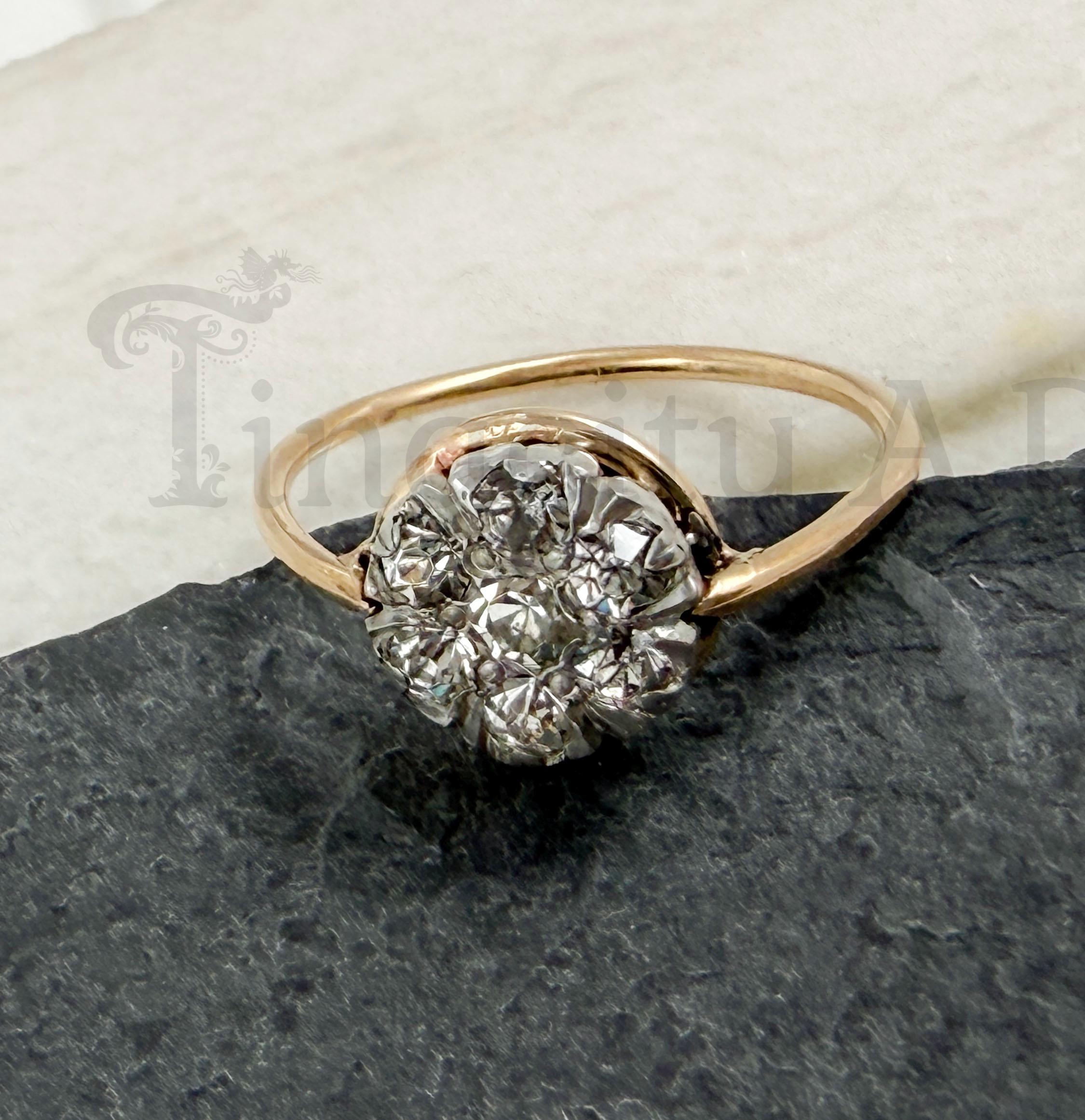 1980's Cluster Diamond Rings - Etsy