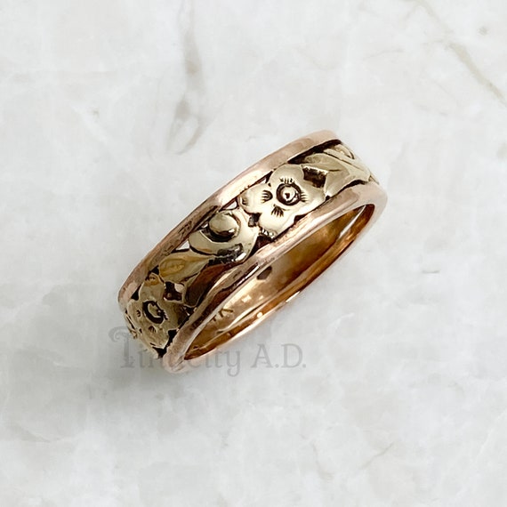 A Romantic Vintage 14k Rose and Yellow Gold Weddi… - image 2