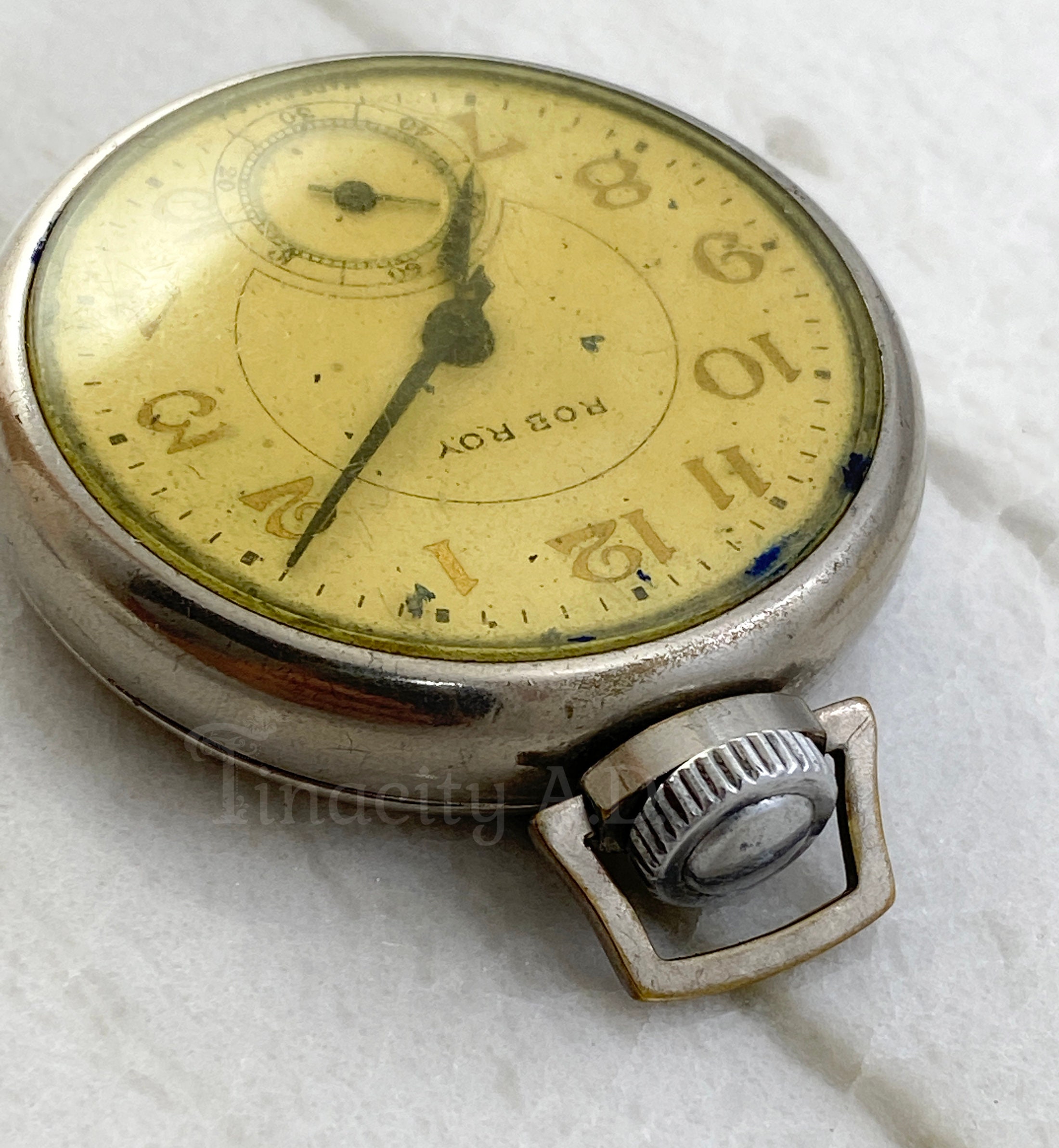 Lot Of Antique 2 Pocket Watches Movement & Cases Parts Rob Roy St. Regis Gilded Age (1870-1890) American Pocket Watches For Sale  main image 2