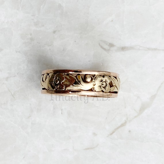 A Romantic Vintage 14k Rose and Yellow Gold Weddi… - image 4