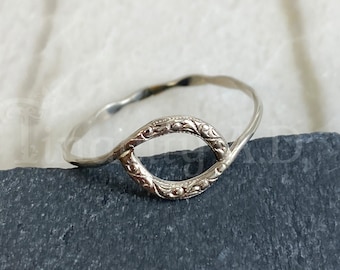 A Lovely Little Ring Made From Repurposed Gold-Filled Edwardian Hair pin, Circa 1900.