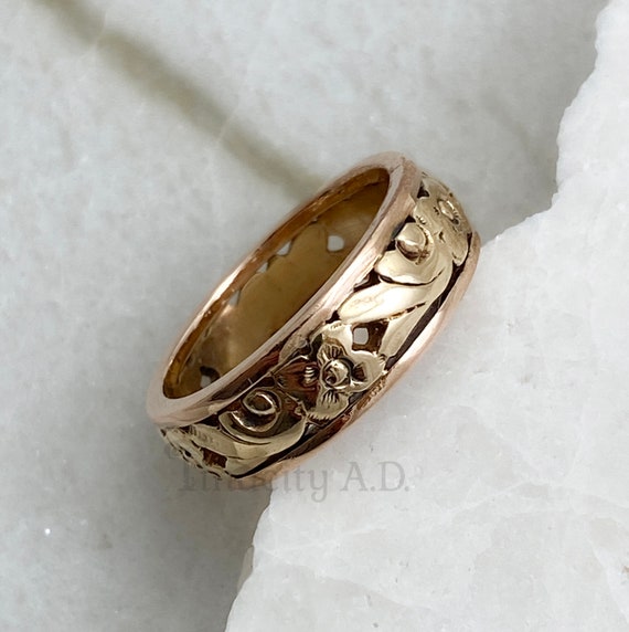 A Romantic Vintage 14k Rose and Yellow Gold Weddi… - image 8