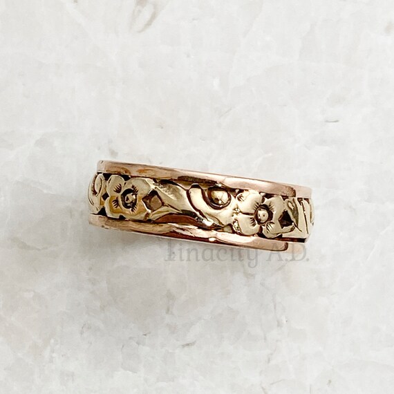 A Romantic Vintage 14k Rose and Yellow Gold Weddi… - image 6