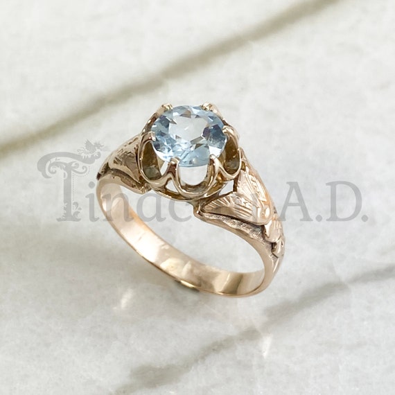 A Lovely Antique Edwardian Ring, 14k Yellow Gold w