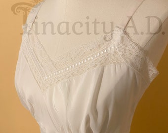 A Vintage 1960&#39;s Era &quot;Enthrall&quot; Barbizon Dress Slip, Three-Quarter Length with Delicate Lace Trim, Size 6-8