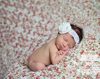 Baby Headbands, White Baptism Headbands, Christening Headbands, Newborn Headbands Baby Girl, Lace Headbands Photo Prop, Gifts For Baby