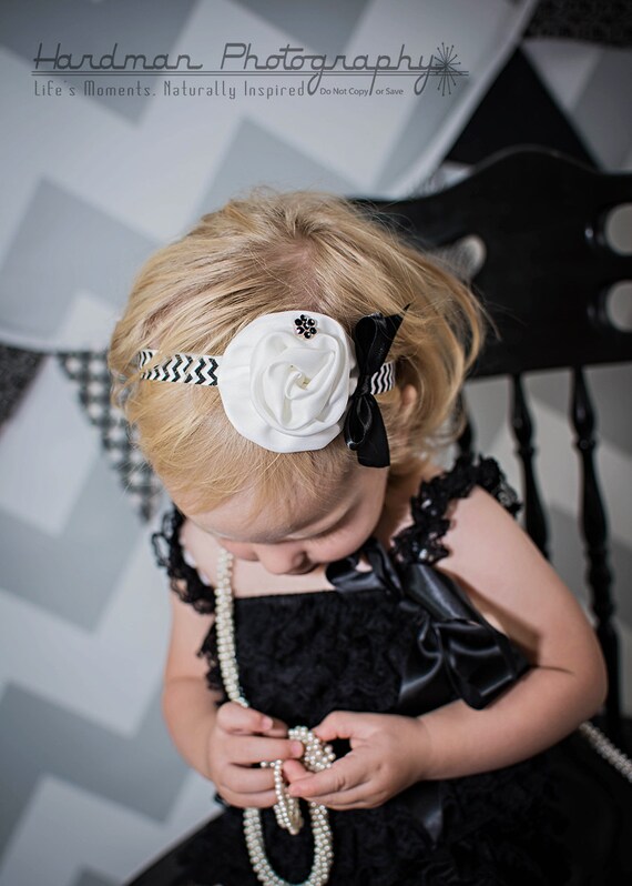 Items similar to Newborn HeadbandsBaby HeadbandsBlack and White