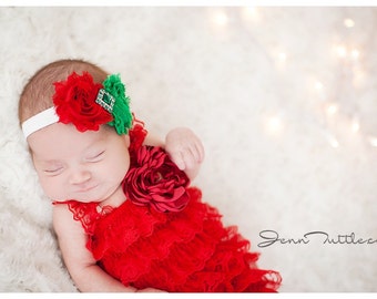 Baby Christmas Headbands, Christmas Headbands Baby Girl, Newborn Headband Bow, Baby Girl Accessories, Shabby Flower Headband, Red Headbands