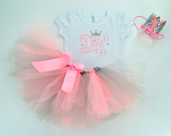 First Birthday Outfit Girl, First Birthday Girl, Baby Girl Birthday Outfit, First Birthday T-Shirt, Bodysuit, Pink Tutu Baby
