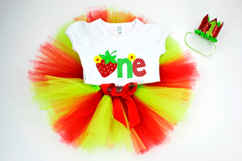 Sweet One Strawberry Birthday Outfit Girl, Sweet First Birthday, Strawberry First Birthday Shirt, Tutu Birthday Outfit, 1st Birthday Outfit image 8