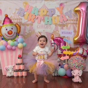 Circus 1st Birthday Outfit, 1st Birthday Girl Outfit, Pink Carnival Birthday Girl Outfit Baby Girl, Circus First Birthday Girl Shirt