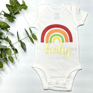 Rainbow Baby Onesie®, Boho Rainbow Baby Onesie®, Rainbow Bodysuit,  Baby Shower Gift, Sibling Announcement Onesie®, Boho Baby Bodysuit