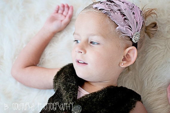 baby feather headband