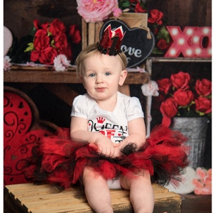 Queen Of Hearts Outfit, 1st Birthday Girl Outfit, Tutu Outfits for Baby Girls, Queen Of Hearts Tshirt, Alice In Wonderland Tutu Set image 10