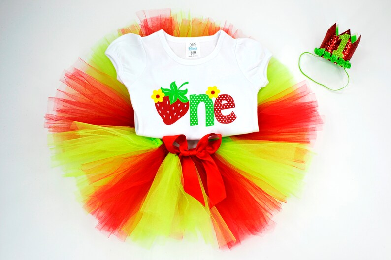 Sweet One Strawberry Birthday Outfit Girl, Sweet First Birthday, Strawberry First Birthday Shirt, Tutu Birthday Outfit, 1st Birthday Outfit image 3