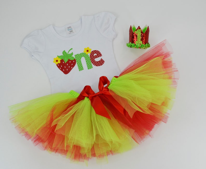 Sweet One Strawberry Birthday Outfit Girl, Sweet First Birthday, Strawberry First Birthday Shirt, Tutu Birthday Outfit, 1st Birthday Outfit image 5