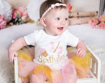 Baby Girl Half Birthday Outfit, Baby Girl Half Birthday Photoshoot Outfit, Half Birthday Outfit, 6 Month Baby Girl Outfit, Baby Tutu Set