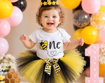 First Bee Day Birthday Tutu Outfit, Sweet As Can Bee, First Birthday Girl Shirt, Bumblebee First Birthday Outfit, Birthday Shirt Baby Girl