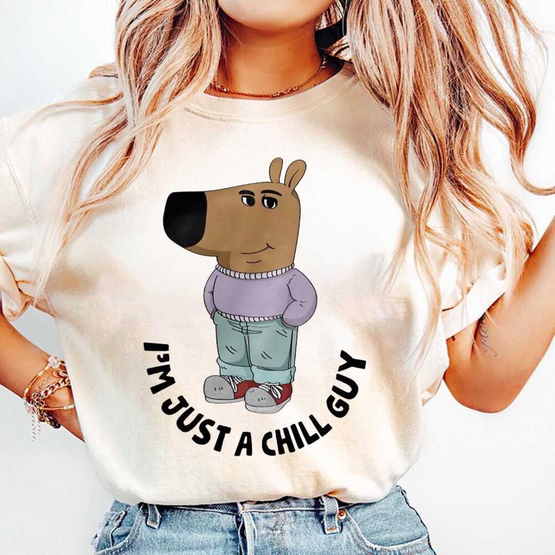 I'm Just A Chill Guy PNG Digital Download, Dog Meme Cartoon Clipart ...