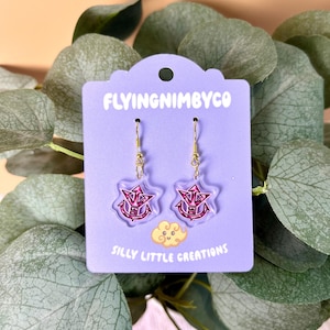 Warrior Symbol Anime Earrings - acrylic dangle earrings for anime fans - anime girl gifts